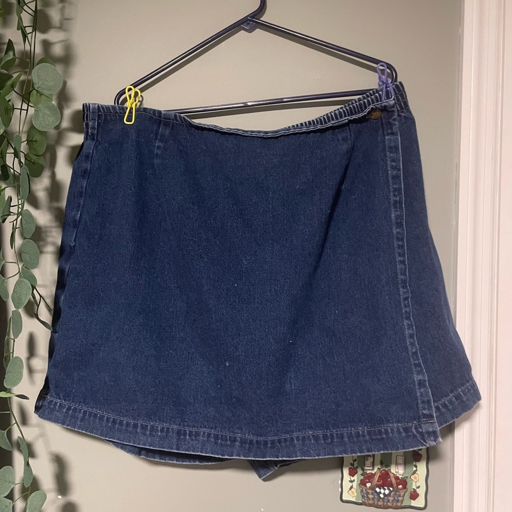 Vintage Basic Editions Plus Size 22W Denim Skort